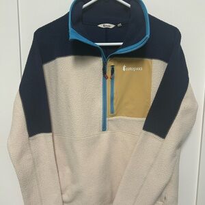 Cotopaxi Women's Half-Zip Fleece Jacket - Navy, Cream, Mustard